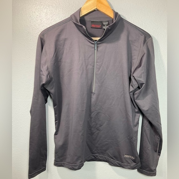 MARMOT Nylon Jacket Large Gray 3/4 Zip Up Womens Embroidered Logo - Picture 1 of 7